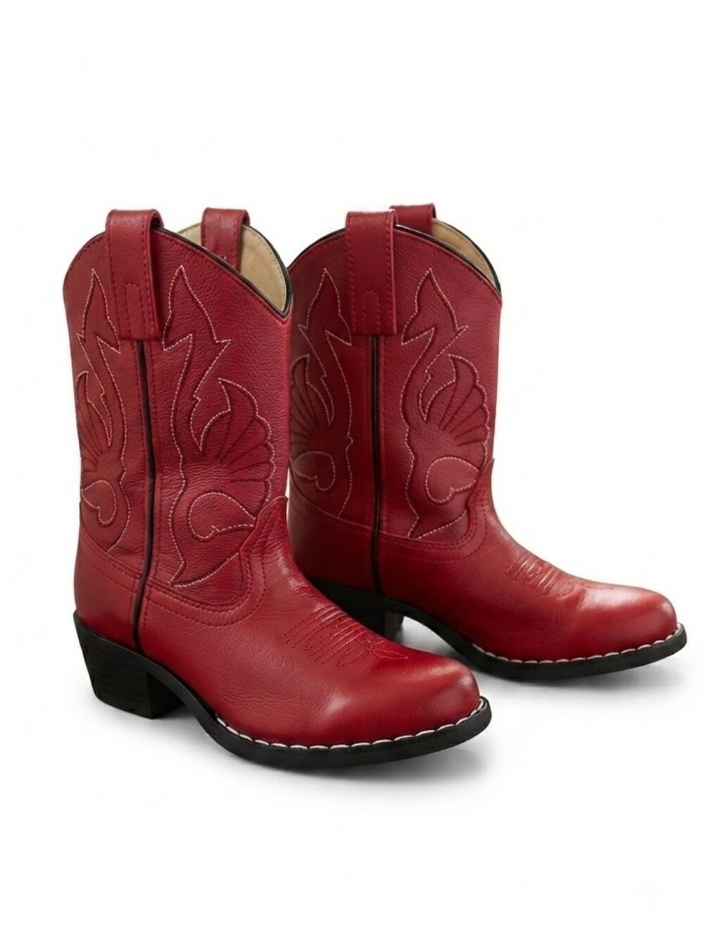 Masterson Boot Co Western Leather Cowboy Boots Girls Size 12.5 Red
